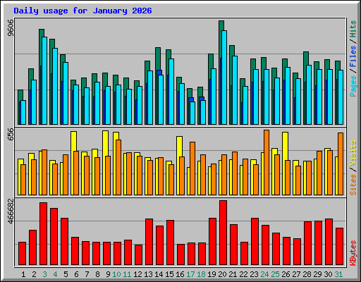 Daily usage for January 2026