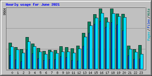 Hourly usage for June 2021